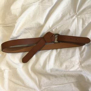 Brown faux leather belt